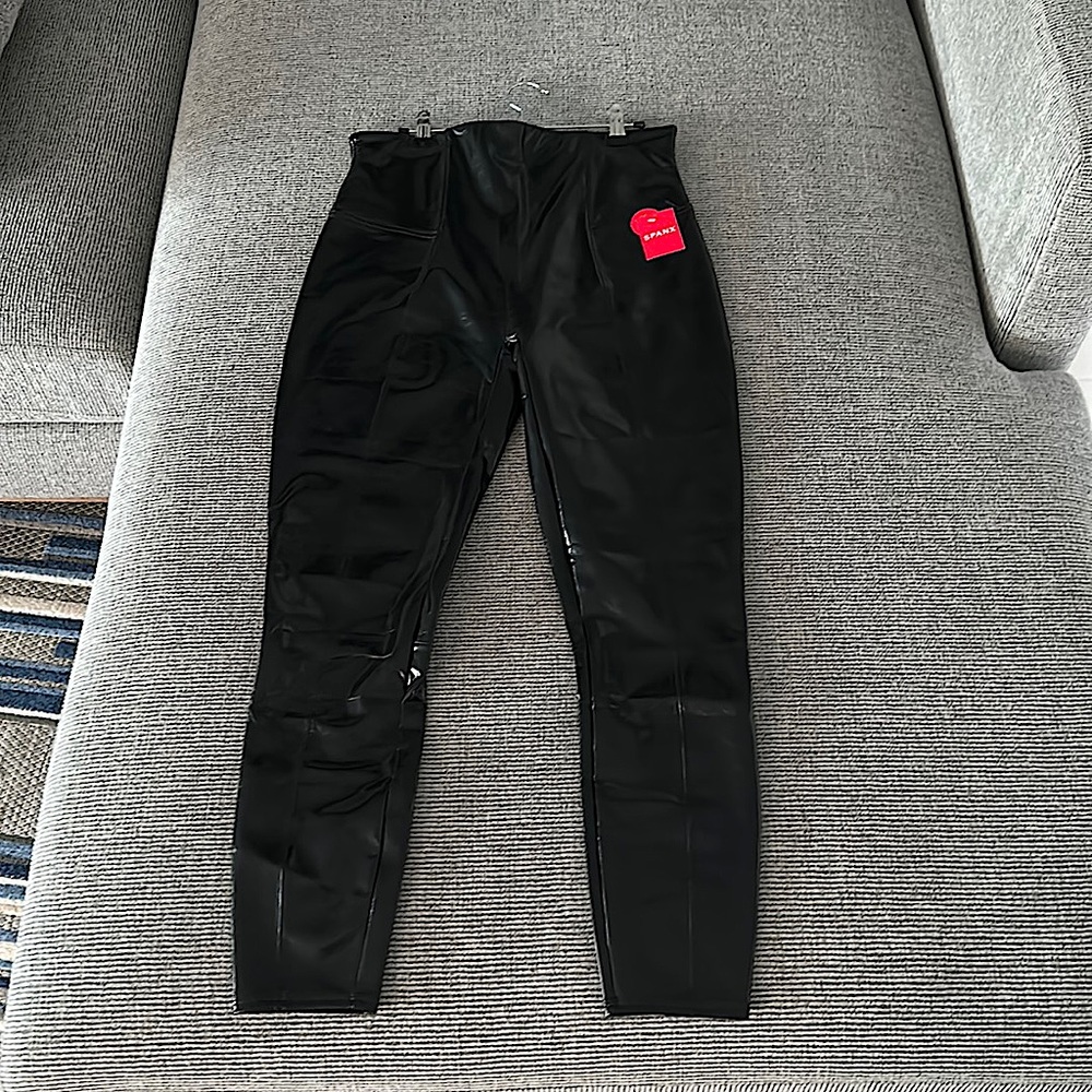 NWT Spanx Faux Patent Leather leggings